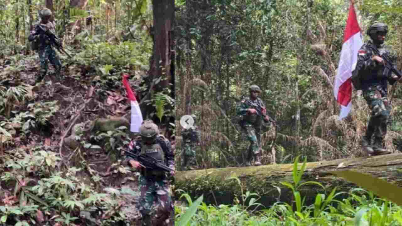 Sisir Jalan Tikus! Satgas Yonif 512/QY Patroli Patok Perbatasan RI-PNG