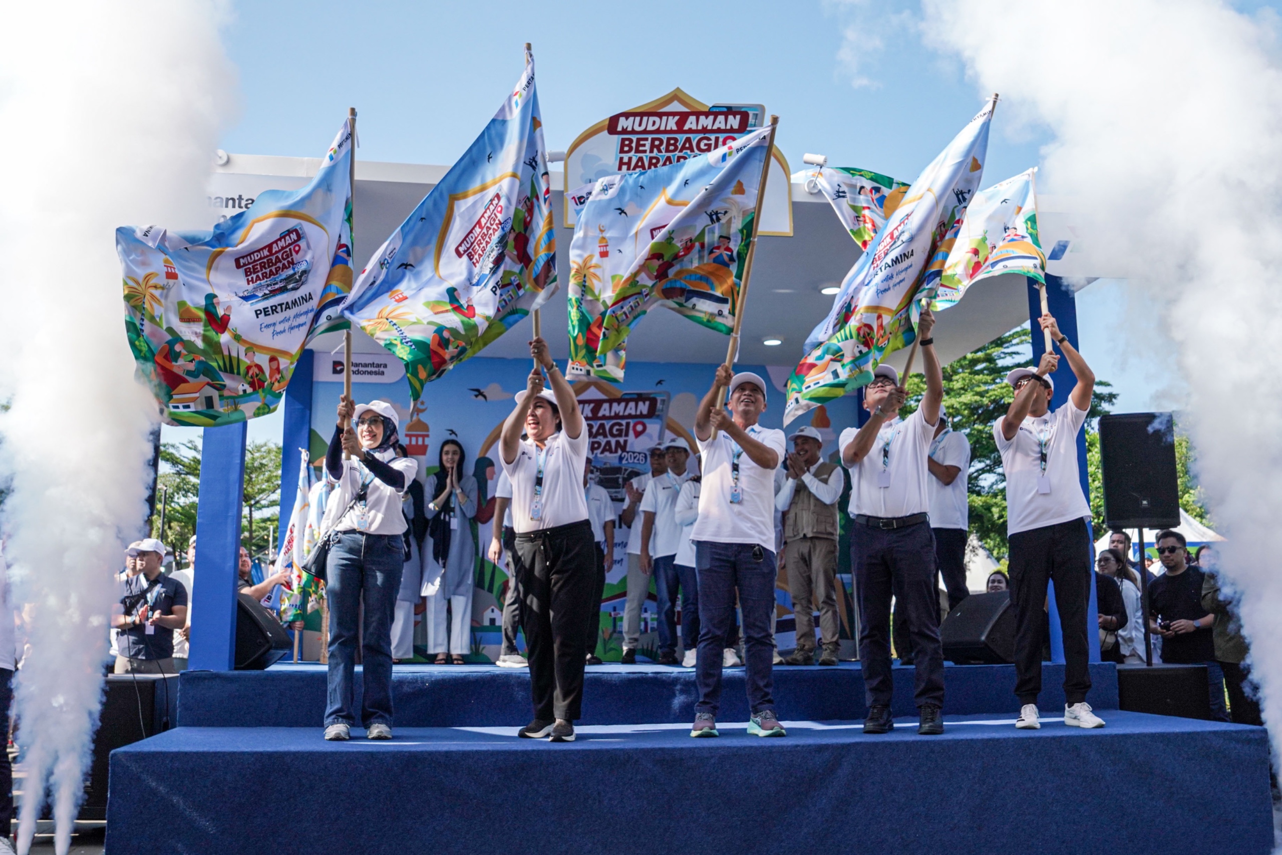 Pertamina Patra Niaga Berangkatkan Mitra Ojol Mudik Gratis Bareng MyPertamina
