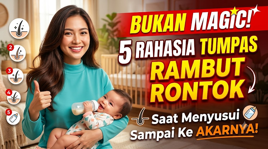 Bukan Magic! Ini 5 Rahasia Tumpas Rambut Rontok Saat Menyusui Sampai Ke Akarnya