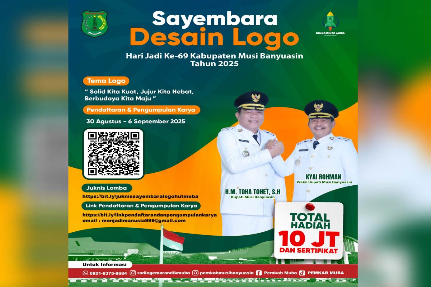 Berhadiah Rp 10 Juta, Pemkab Muba Gelar Sayembara Logo HUT ke-69