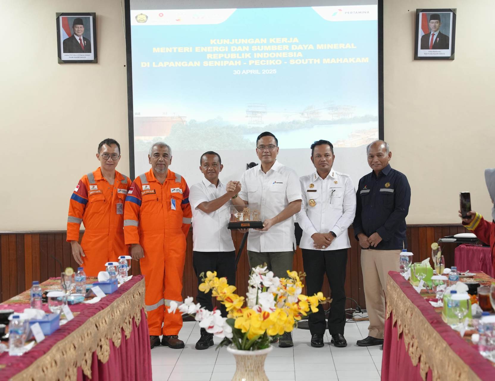 Kunker ke Kutai Kartanegara, Menteri ESDM Tinjau Kegiatan Operasional Hulu Migas PHM