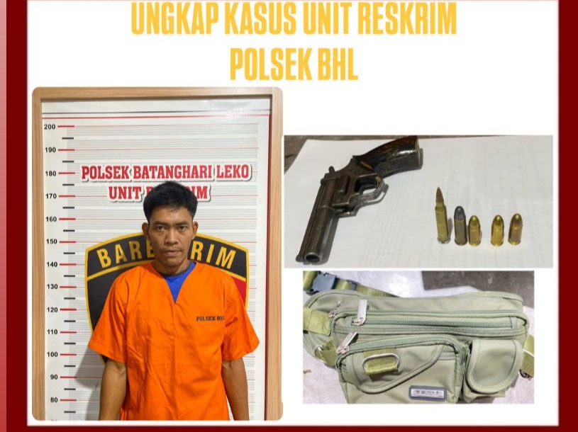 Simpan Senjata Api Rakitan, Warga Lubuk Bintialo Diamankan Polsek Batang Hari Leko