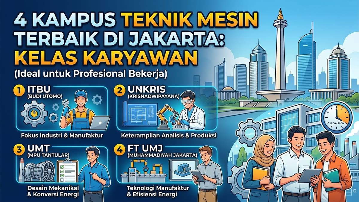 Peluang Karier Luas di Sektor Manufaktur: 4 Kampus Teknik Mesin Jakarta dengan Kelas Karyawan Fleksibel