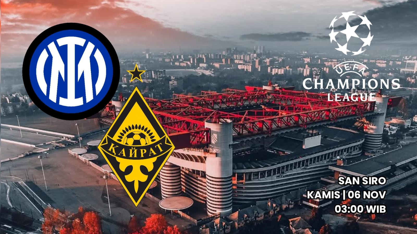 Liga Champions: Inter Milan vs Kairat - Nerazzurri Lanjutkan Awal Sempurna