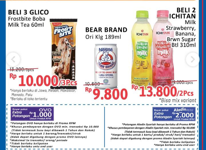 Katalog Promo RPM Alfamidi hingga 23 Juli 2023, 3 Frostbite Boba Milk Tea hanya Rp10.000 Aja