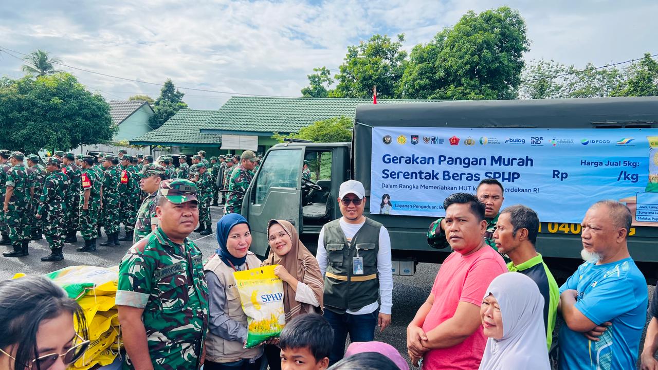 Kolaborasi Kodim 0606 Lubuk Linggau dan Bulog Gelar GPM, 8 Ton Beras Diserbu Masyarakat