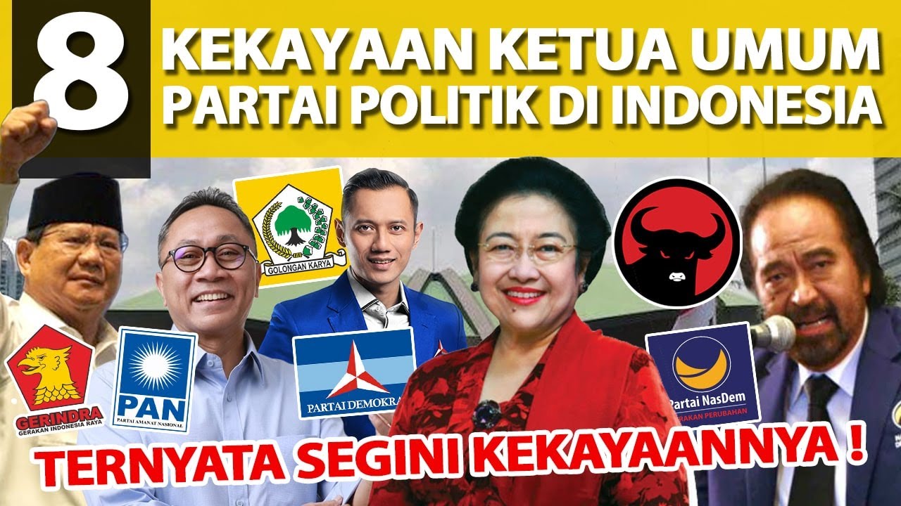 Inilah 8 Ketua Umum Partai Politik Terkaya di Indonesia, Prabowo Subianto Termasuk? Tapi Juaranya Sosok Ini