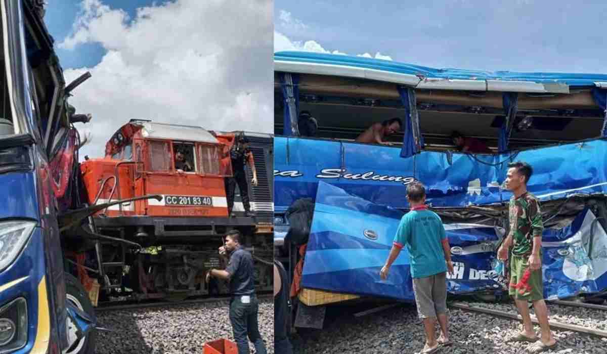 Bus Ditabrak KA Expres Rajabasa di Martapura OKUT, 1 Penumpang Dikabarkan Meninggal, Ini Penyebabnya