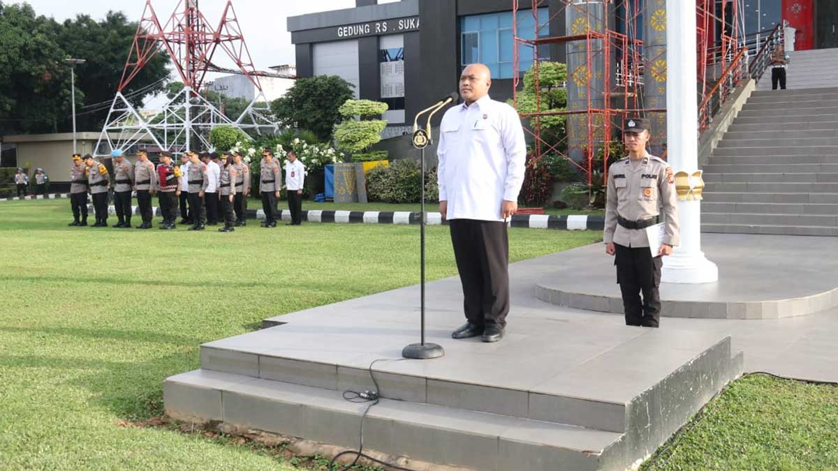 Kabidlabfor Pimpin Apel Pagi Polda Sumsel, Ingatkan Hal Penting Ini