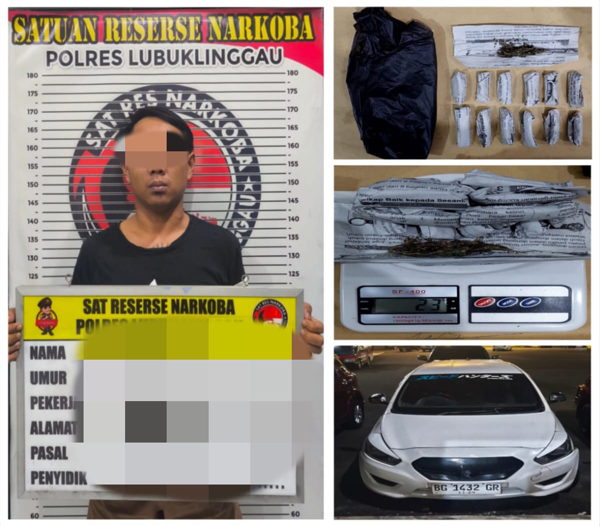 Satres Narkoba Polres Lubuklinggau Tangkap Pengedar Daun Setan