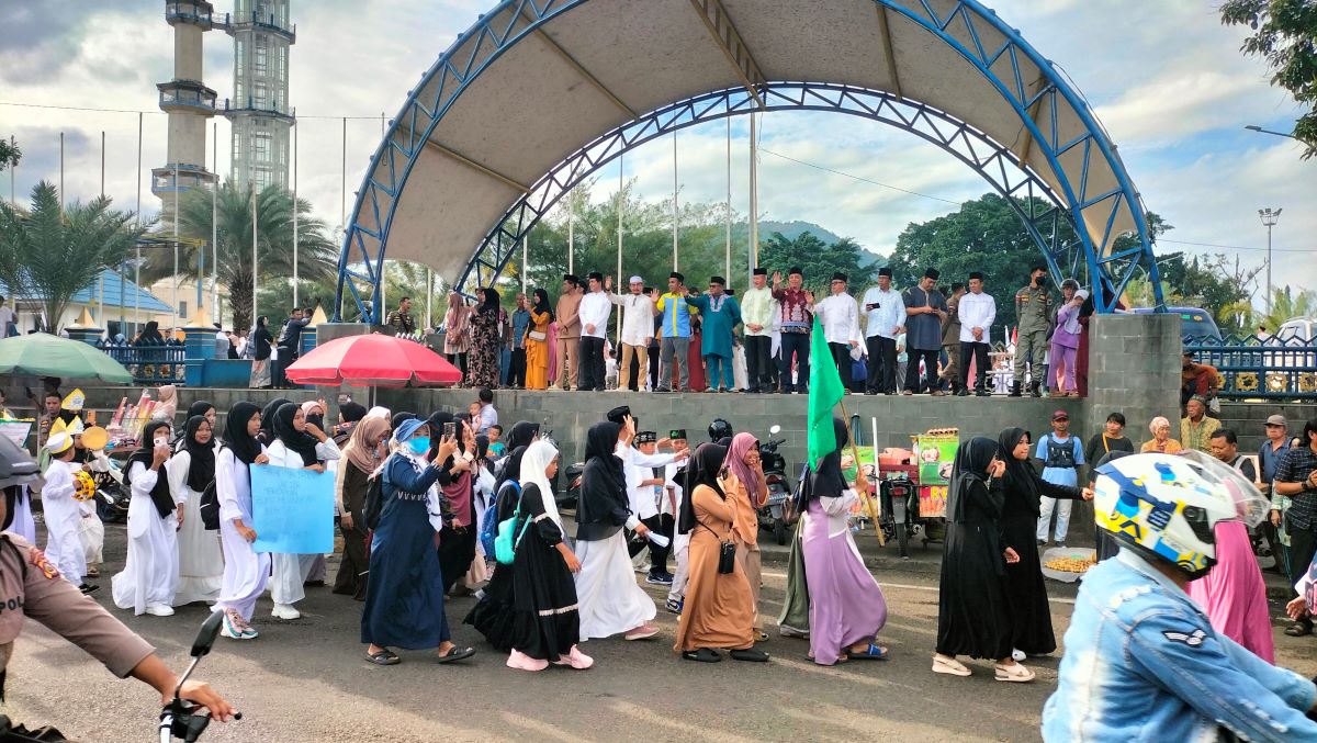 Sambut Berkah Ramadhan, Ribuan Umat Islam di Lubuklinggau Gelar Pawai Akbar