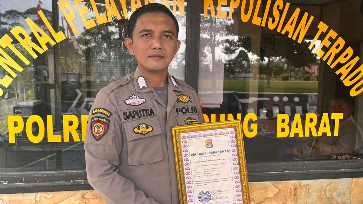 Aksi Heroik Tangkap Pelaku Curanmor, Personel Polda Lampung Dapat Hadiah Sekolah Inspektur Polisi dari Kapolri