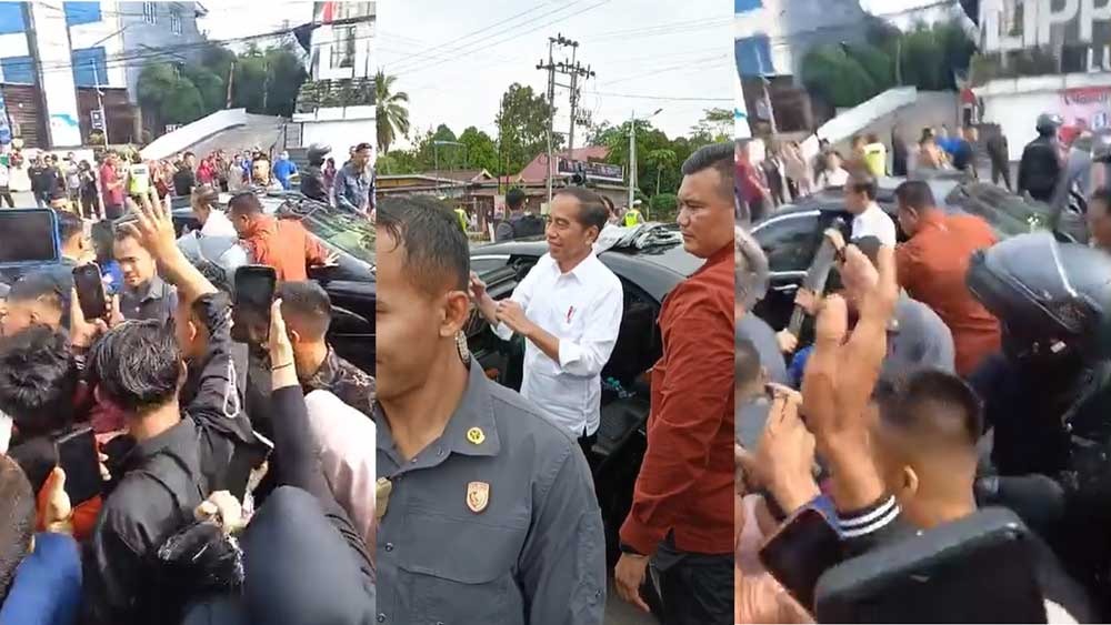 Ribuan Warga Lubuklinggau Tumpah ke Jalan Sambut Kedatangan Presiden Jokowi