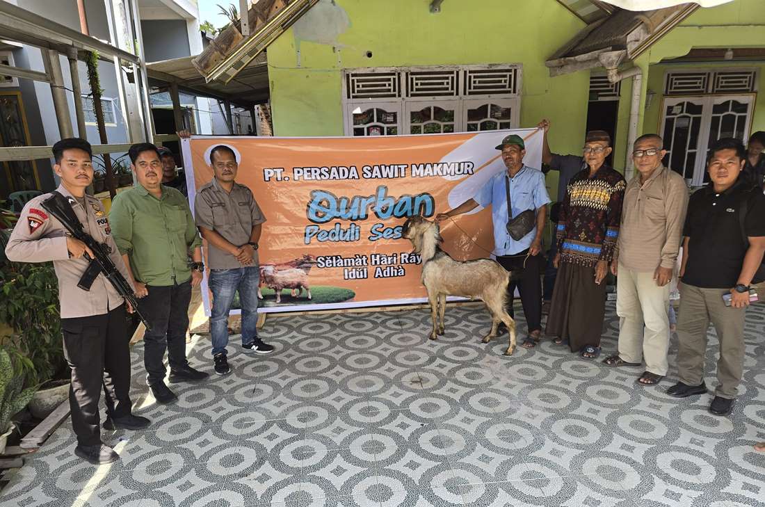 ALHAMDULILLAH! 5 Desa di OKI Dapat Bantuan Hewan Kurban dari PT Persada Sawit Makmur