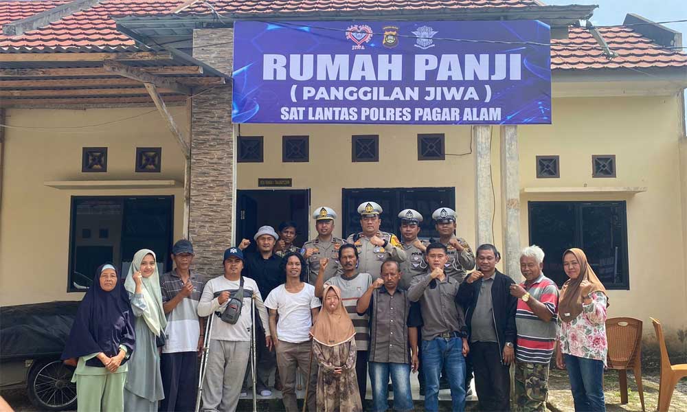 Sat Lantas Polres Pagar Alam Dirikan Rumah PANJI