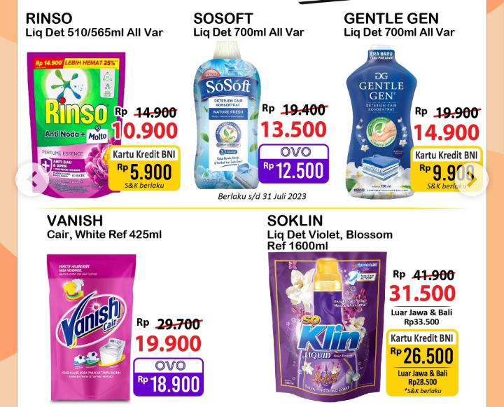 Katalog Promo GANTUNG Alfamart Periode hingga 2 Agustus 2023, Rinso Liquid Detergen 510 ml hanya Rp5.900 Aja