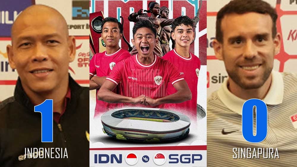  Hasil Babak Pertama Piala AFF U16 2024, Timnas Indonesia vs Singapura: Garuda Muda Sementara Unggul 1-0 