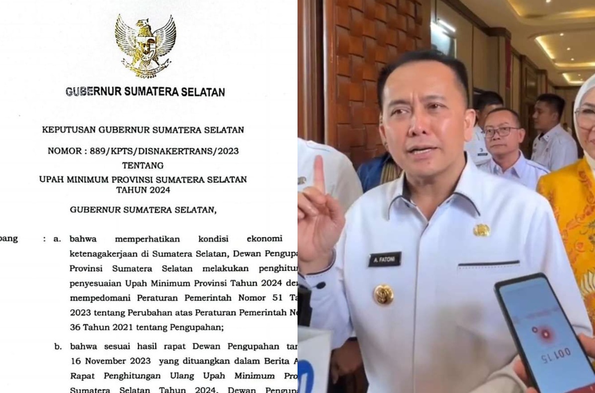 Selasa 21 November 2023, UMP Sumatera Selatan 2024 Resmi Ditetapkan, Ini Besaran Kenaikannya?