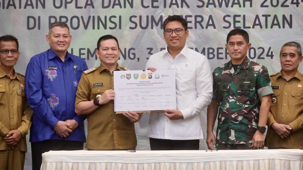 Launching Swasembada Pangan, Sumsel Masuk 5 Besar Daerah dengan Produksi Padi Terbesar Nasional