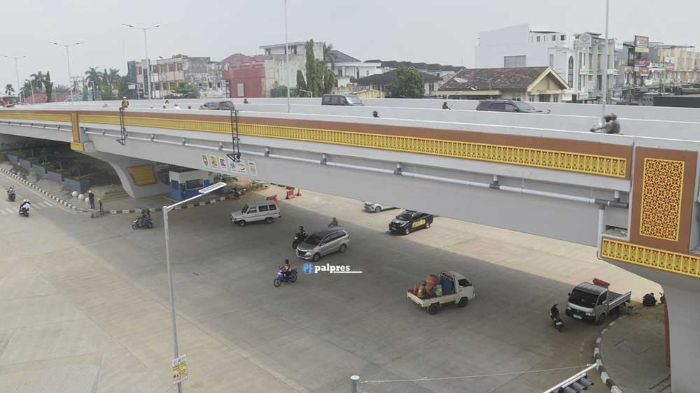 Makin Cindo! Flyover Sekip Ujung Dihiasi Motif Songket, Ini Daftar Flyover dan Underpass di Palembang