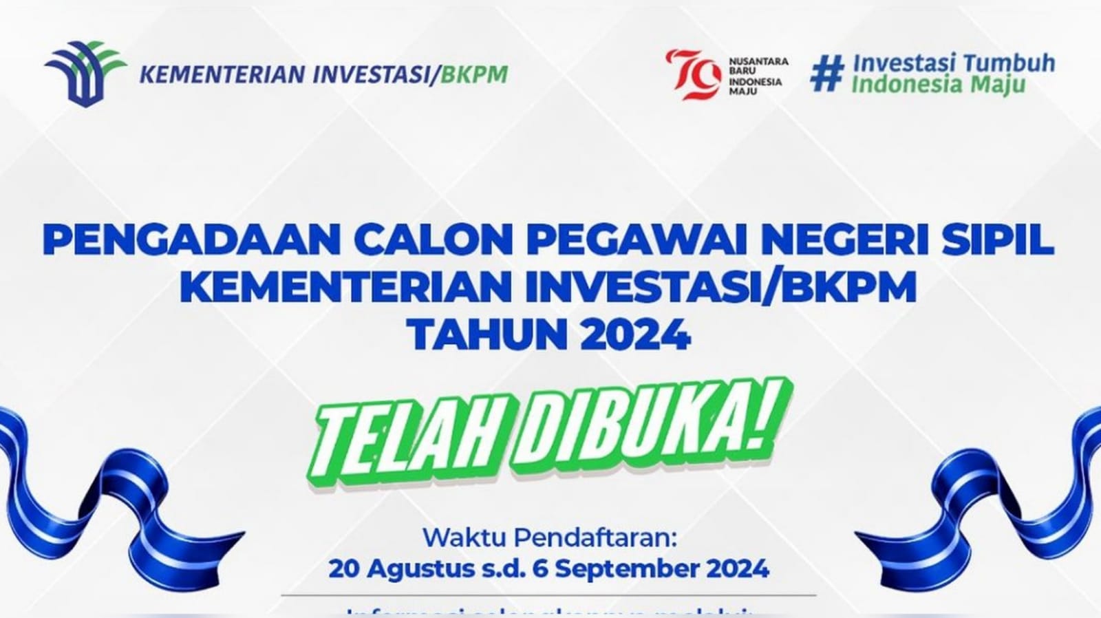 Penerimaan CPNS Kementerian Investasi/Badan Koordinasi Penanaman Modal (BKPM), Ada 110 Formasi Segini Gajinya