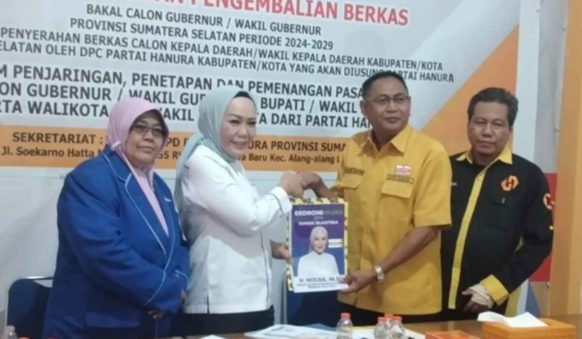 Kembalikan Formulir Pencalonan di Partai Hanura, Holda Tetap Optimis Maju Pilgub Sumsel