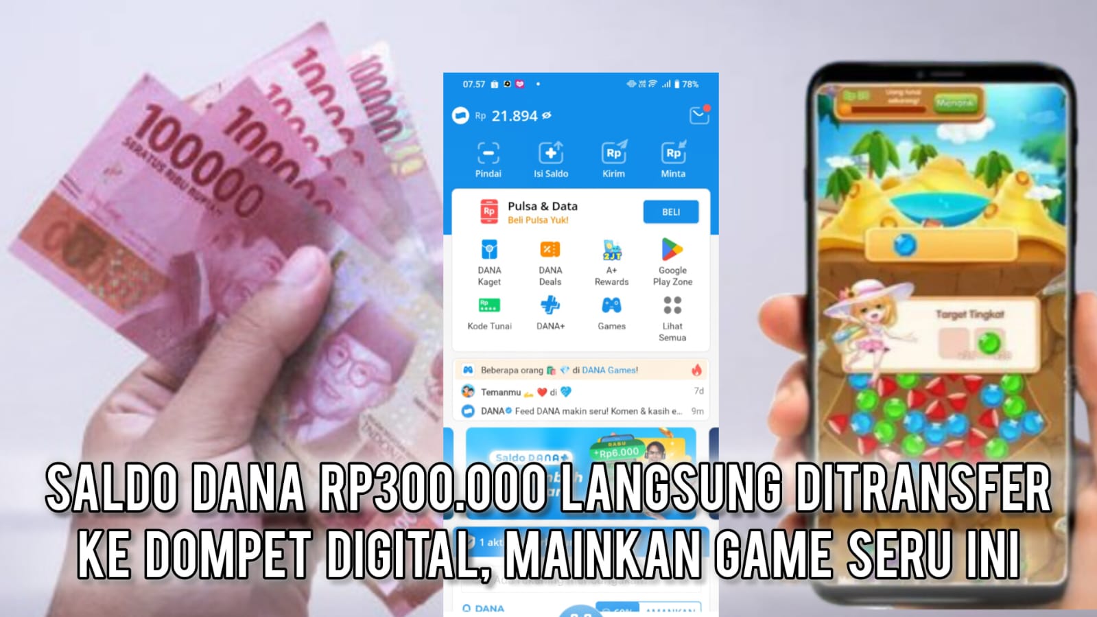 CUAN LAGI! Saldo DANA Rp300.000 Langsung Ditransfer ke Dompet Digital, Mainkan Game Seru Ini