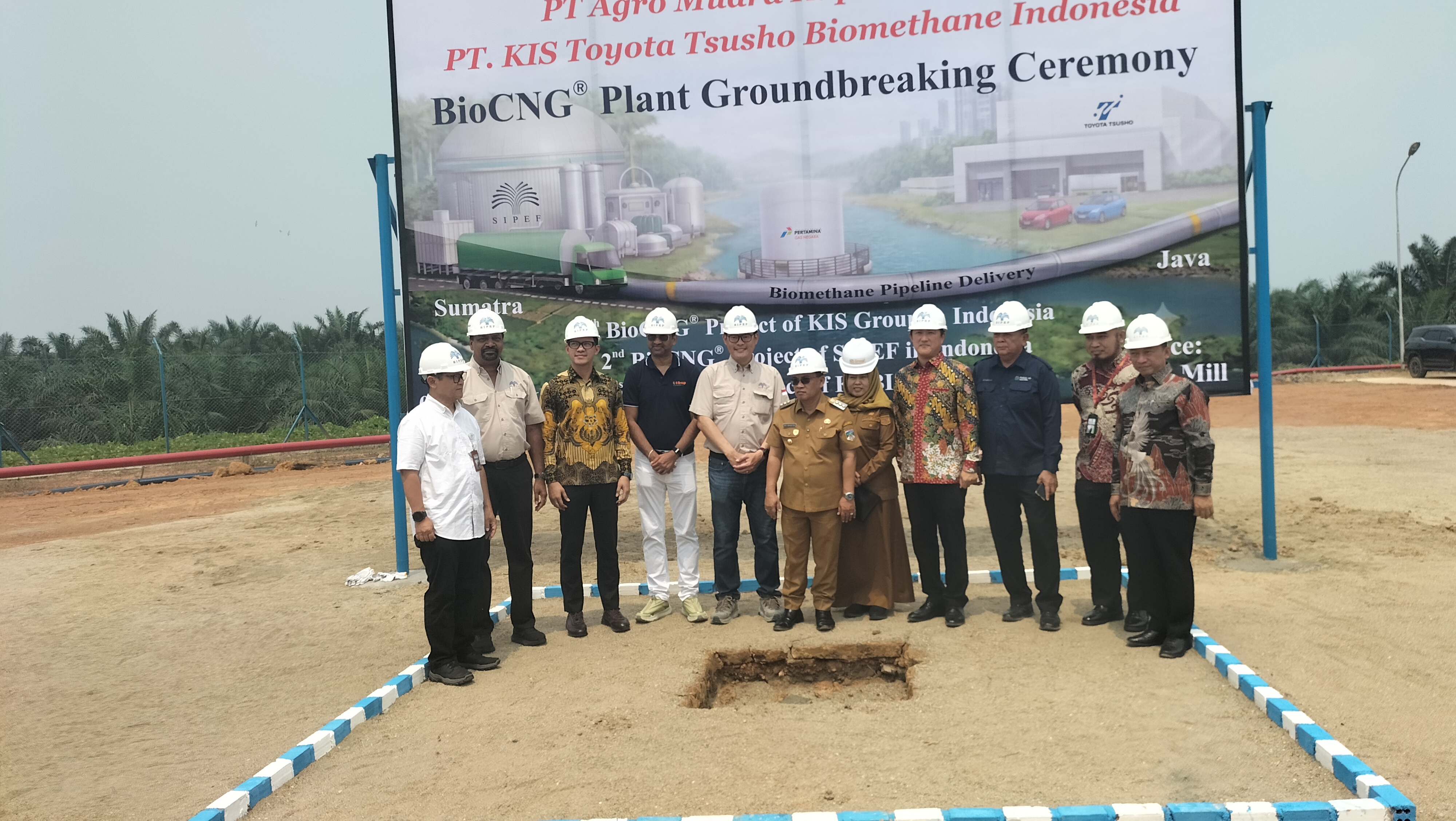 KTBI dan SIPEF Group Groundbreaking Pabrik BioCNG di Muratara, Serap 80 Ribu Ton Emisi