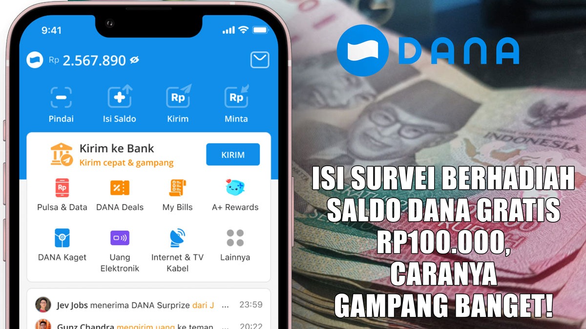 Isi Survei Berhadiah Saldo DANA Gratis Rp100.000, Caranya Gampang Banget!