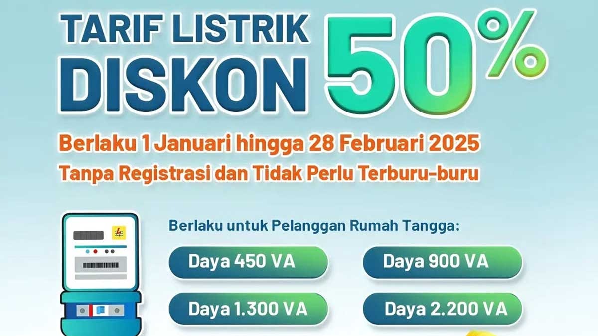 Sisa Diskon Token Listrik 50 Persen Masih ada, PLN Pastikan Promo Takkan Hangus