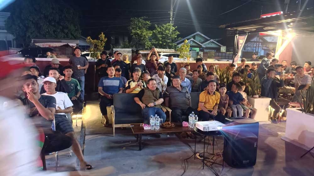 Ratusan Warga Ramaikan Nobar Piala Asia U-23 Bersama Calon Walikota Lubuklinggau Imam Senen