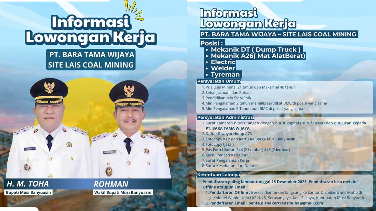 Kesempatan Emas! Disnakertrans Muba Kolaborasi dengan PT Bata Tama Wijaya Rekrut Putra Daerah