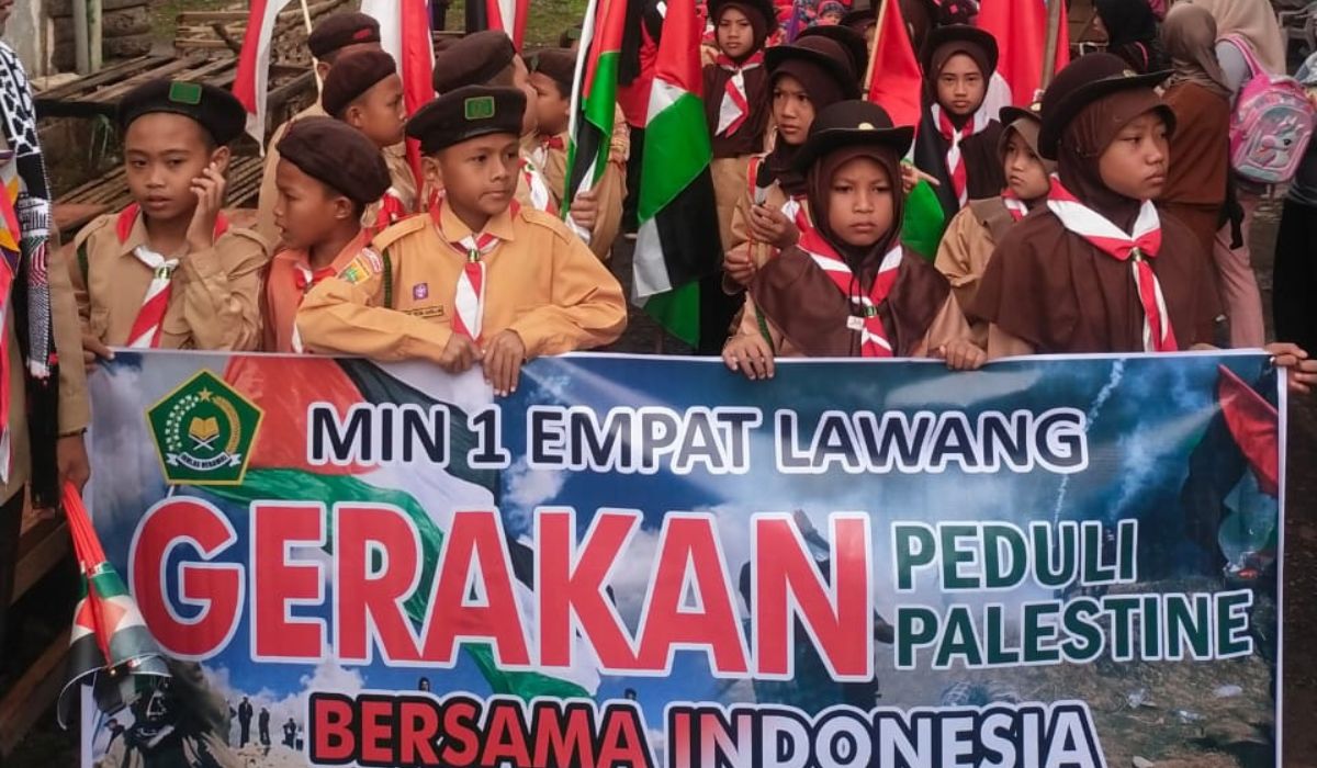 Peduli Negara Palestina, MIN 1 Empat Lawang Lakukan Aksi Ini