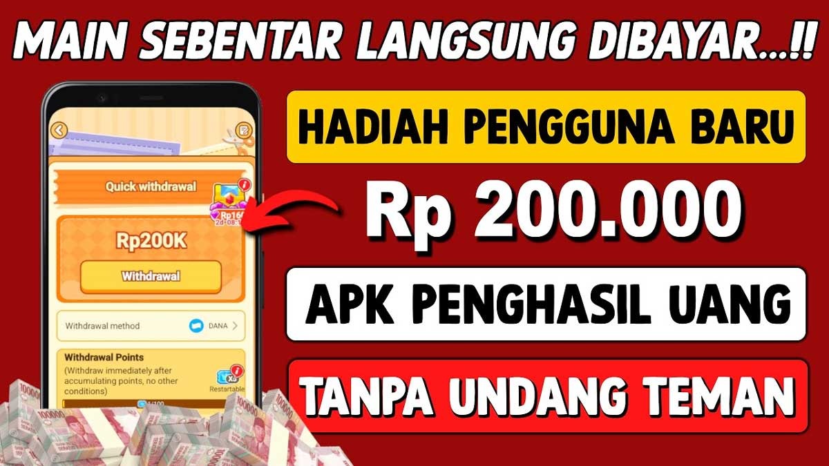 Gak Pakai KTP! Inilah Aplikasi Penghasil Saldo DANA Gratis Rp200 Ribu, Langsung Cair