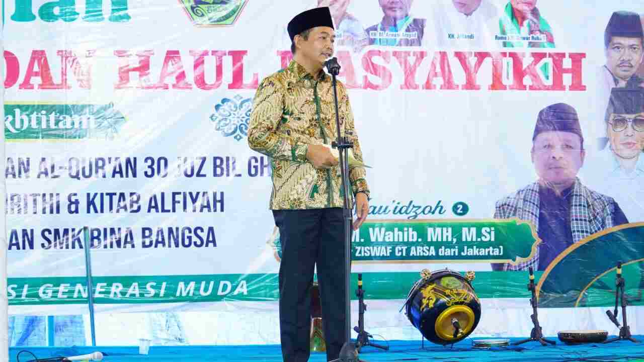 Hadiri Haflah dan Haul di Ponpes Al-Falah Babat Supat, Wabup Rohman Sampaikan Pesan Ini