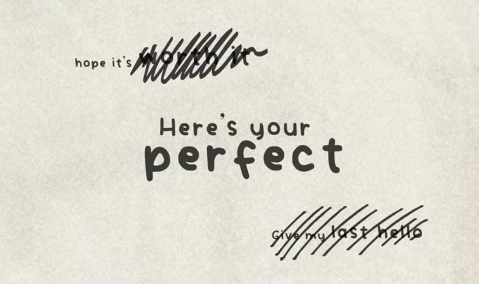 Lirik Lagu Here’s Your Perfect dari Jamie Miller dan Terjemahannya 
