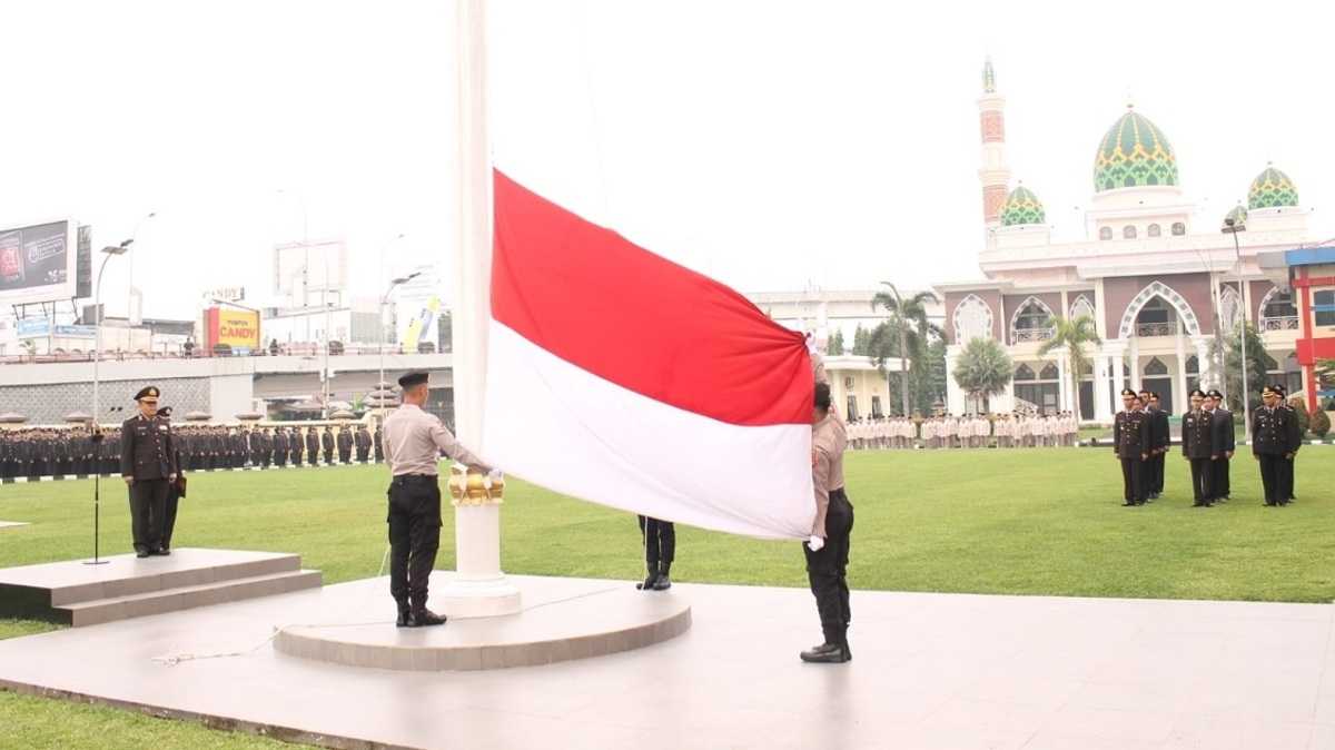 Menyongsong 100 Tahun Indonesia Emas, Polda Sumsel Peringati Hari Lahir Pancasila 