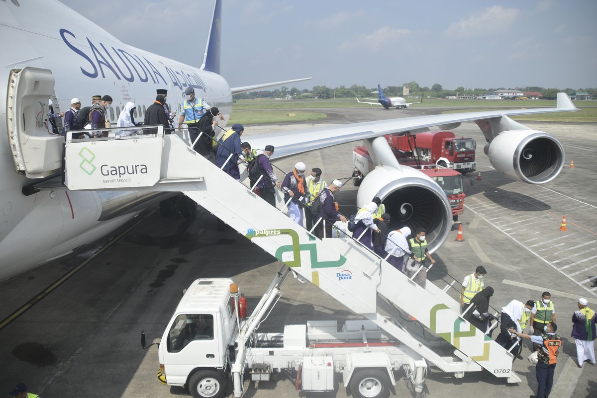 14 Jam Delay, Ketibaan Kloter Pertama Jemaah Haji Debarkasi Palembang Berdampak Pada Kloter Berikutnya