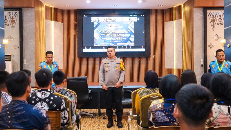 Kapolres Muba Bersama 216 Calon Siswa Polri 2025 Ikuti Zoom Penandatangan Pakta Integritas