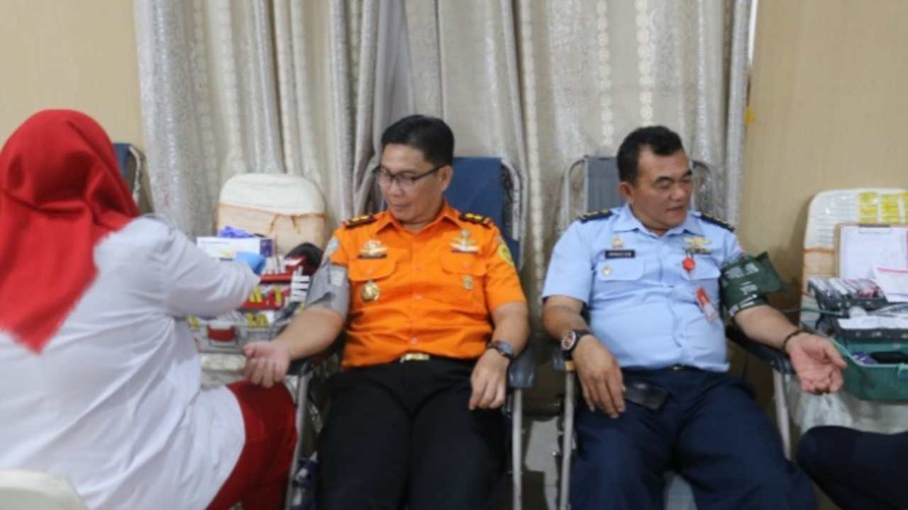 Target Terlampaui! Donor Darah Kantor SAR Palembang Sambut HUT Basarnas ke-54