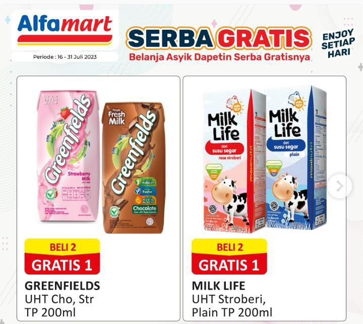 Katalog Promo Buy 2 Get 1 Alfamart hingga 31 Juli 2023, Pakai OVO dan Gopay Makin Hemat!