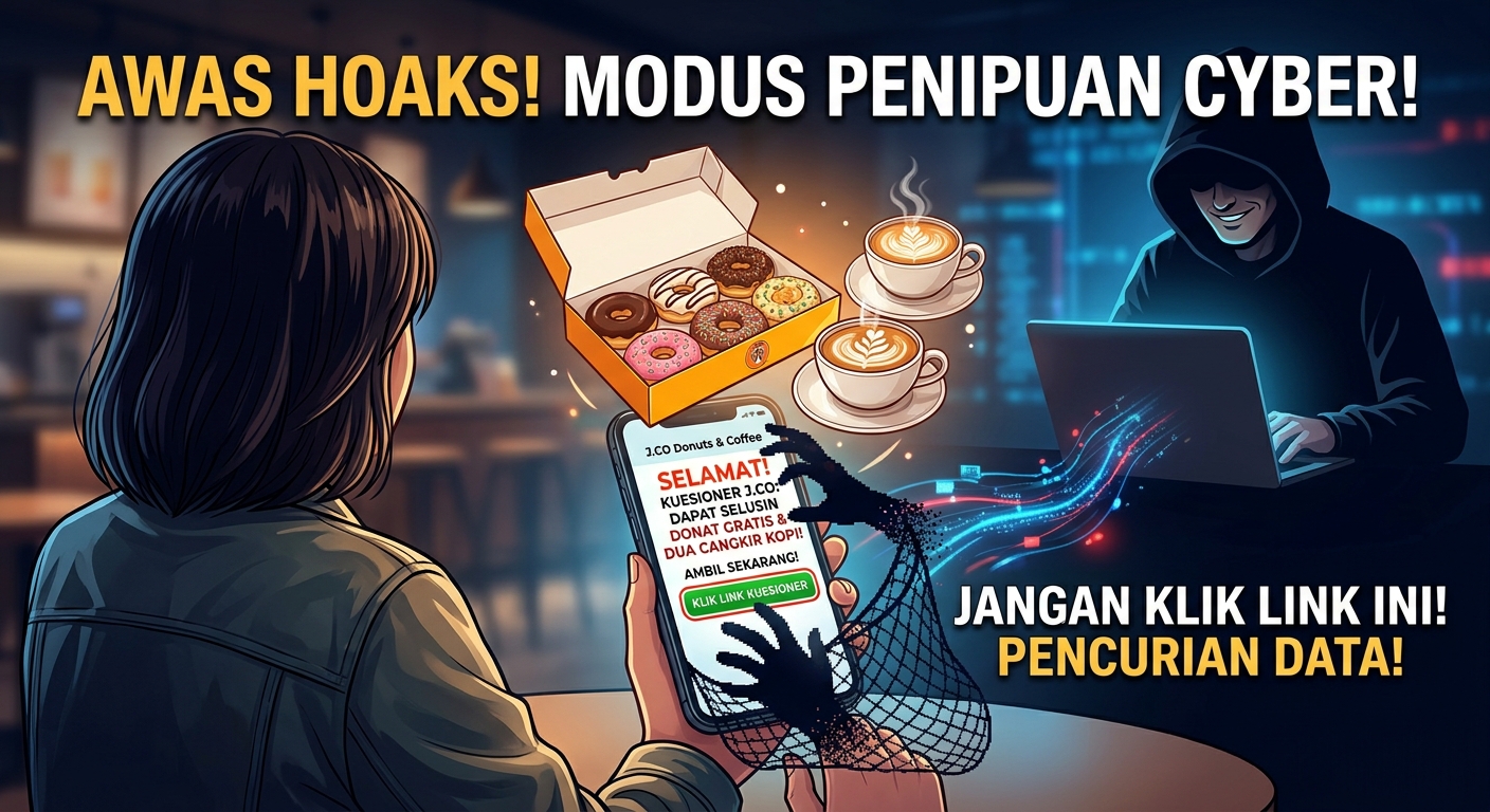 WASPADA! Modus Penipuan Kuesioner JCO Gratis Selusin Donat Bikin Merinding, Jangan Klik Link Phishing Ini!