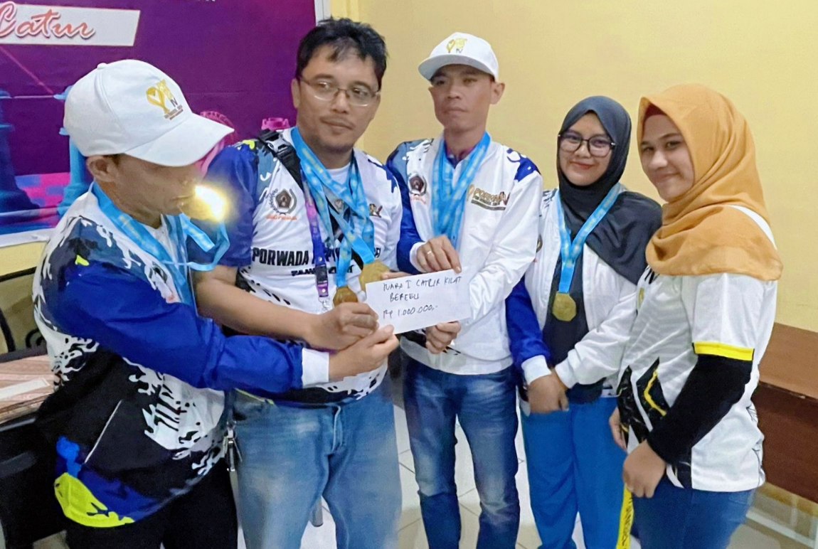 Kontingen PWI Muba Cabor Catur Raih Juara Umum di Porwarda ke-4 