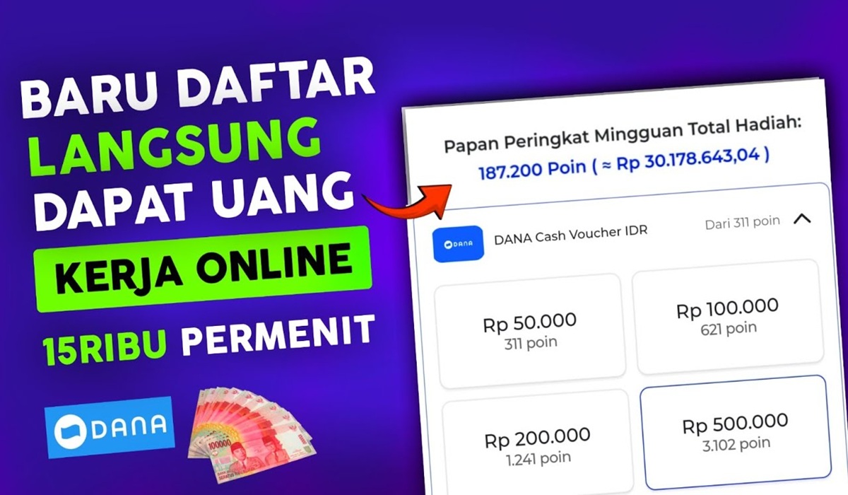 Ide Kerja Remote Raih Saldo DANA Gratis, Hasilkan Cuan Tambahan, Cek Caranya di Sini