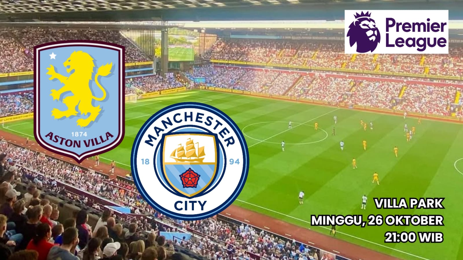 Liga Inggris: Aston Villa vs Manchester City - Prediksi dan Susunan Pemain