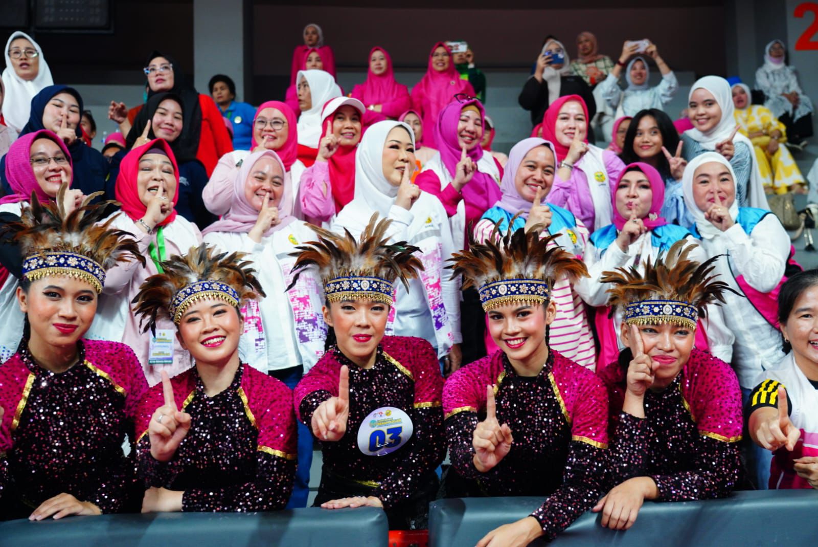 TP PKK Sumsel Dukung Langsung Kontingen Sumsel di Lomba Kreasi Nasional PERWOSI 2025 