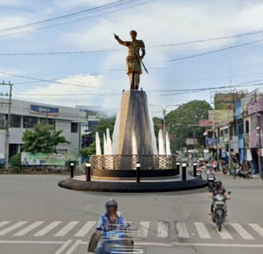 Patung Si Pahit Lidah Jadi Icon Baru, Pusat Kota Lahat Bakal Lebih Cantik