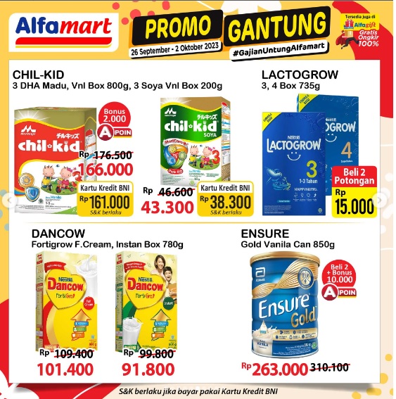 GERCEP! Dapet Promo Gantung Alfamart LACTOGROW 3,4 Box 735gram Beli 2 Potongan Rp15.000