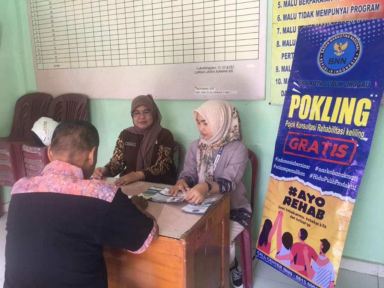 Berikan Layanan Prima, BNN Lubuklinggau Gelar Pojok Konsultasi dan Rehabilitasi Keliling