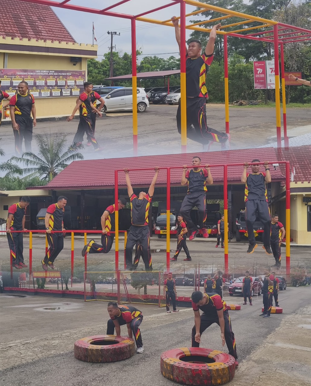 Melihat dari Dekat Latihan Brifit Warriors Personel Satbrimob Polda Sumsel Batalyon B Pelopor 